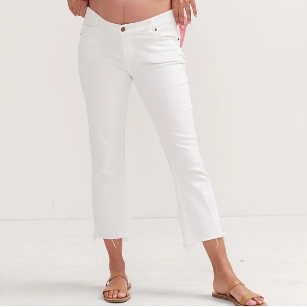 HATCH crop maternity jean